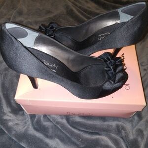 & Other Stories Black Satin Heels